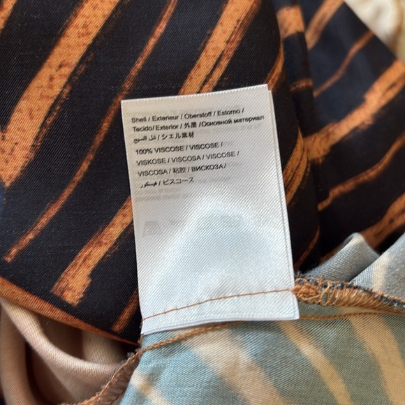 Anthropologie FARM RIO Geometric Halter‎ Maxi Dress Size XS Silky Earth Tones - Picture 14 of 14